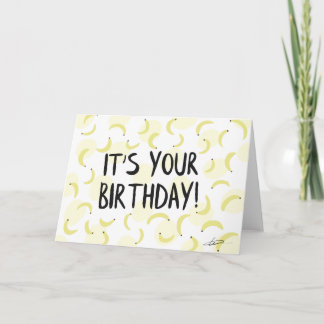 Banana Birthday Card Kort