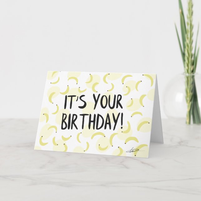 Banana Birthday Card Kort (Framsida)