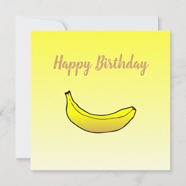 Banana Birthday Card Kort (Framsida)