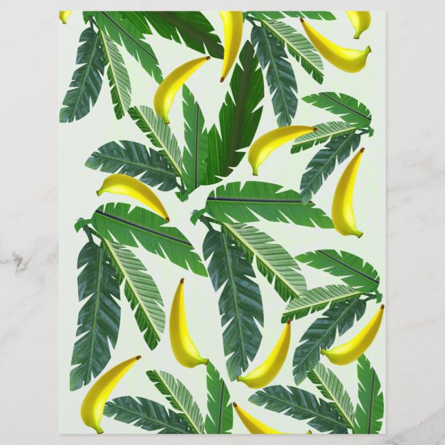 Banana blad Scrapbook papper (Framsida)