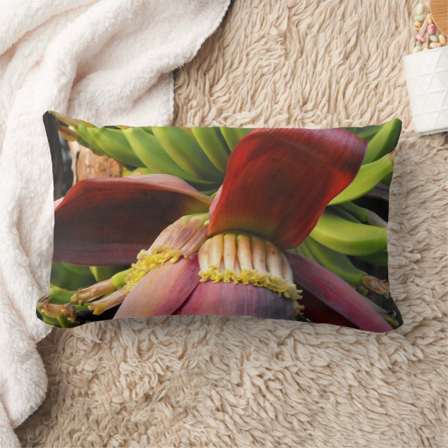 Banana Blomma Lumbarkudde (Filt)