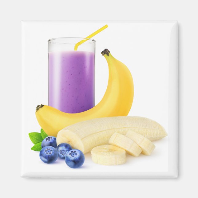 Banana blueberry smoothie magnet (Framsidan)