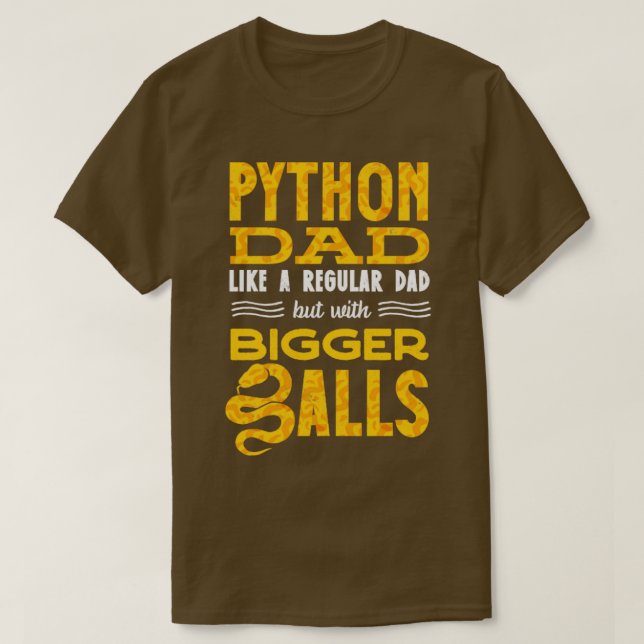 Banana Boll Python Herpetolog Python pappa T Shirt (Design framsida)