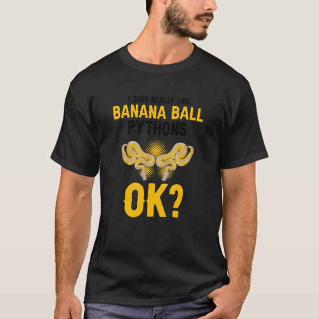 Banana Boll Python och Noodle Reptile-design 1 T Shirt (Framsida)