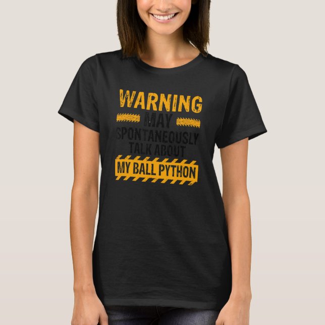 Banana Boll Python och Noodle Reptile-konstruktion T Shirt (Framsida)