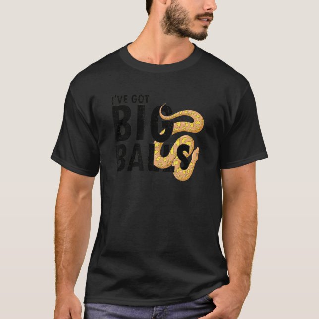 Banana Boll Python och Noodle Reptile-konstruktion T Shirt (Framsida)