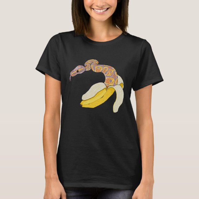 Banana Boll Python Snake Reptile Herpetolog Oph T Shirt (Framsida)
