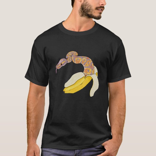 Banana Boll Python Snake Reptile Herpetolog Oph T Shirt (Framsida)