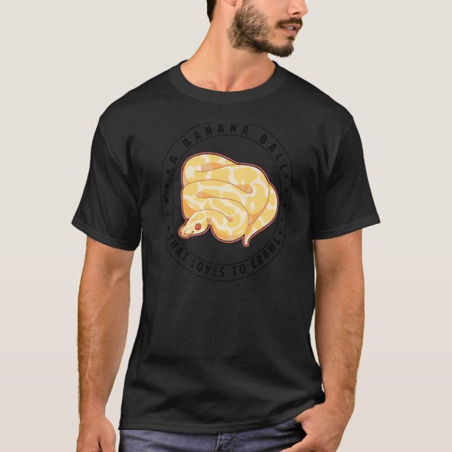 Banana Boll som Kärlek till Crawl Boll Python Sna T Shirt (Framsida)
