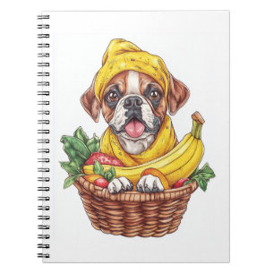 Banana Boxer � Roligt Frukt Hund Anteckningsbok
