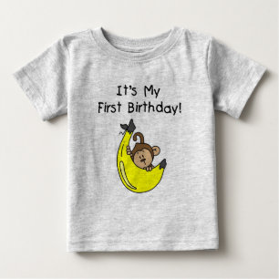 Banana - Boy Monkey 1:a födelsedagen Tröja