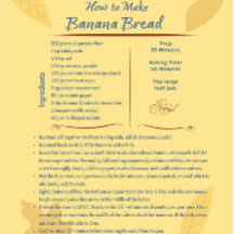 Banana Bread Art Recipe