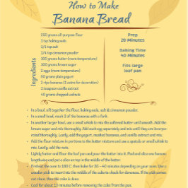 Banana Bread Art Recipe Canvastryck