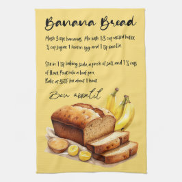 Banana Bread Baking Recipe Kökshandduk