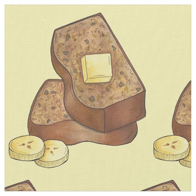 Banana Bread Loaf Segce Butter Baker Baking Food Tyg (Närbild)