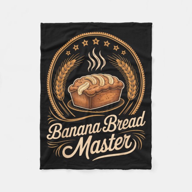 Banana Bread Master Baker Chef Humor Fall Baking L Fleecefilt (Framsidan)