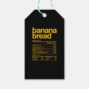 Banana Bread Nutrition Facts Funny Thanksgiving Ch Presentetikett