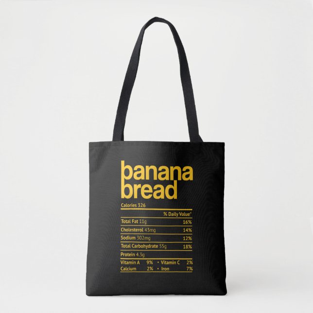 Banana Bröd Näringsfakta Rolig Thanksgiving Ch Tygkasse (Framsida)