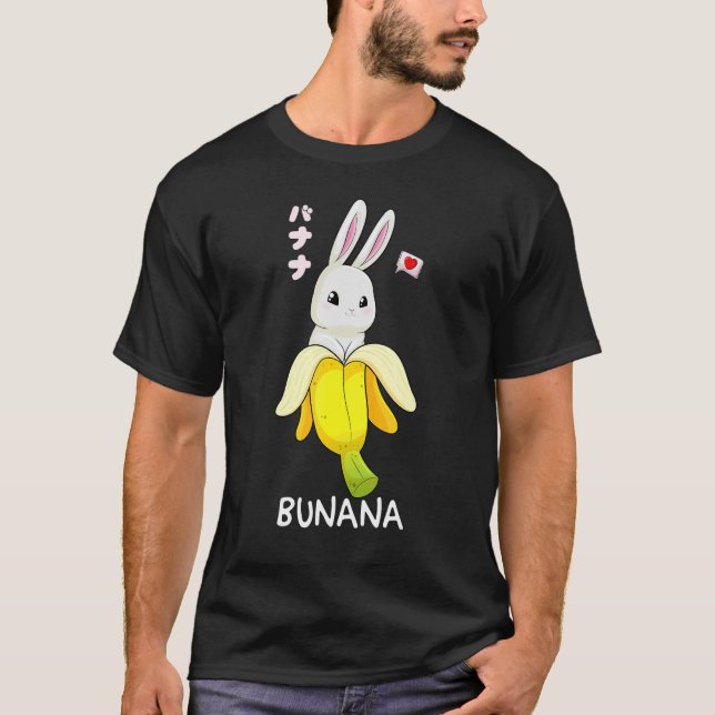 Banana Bunny Rabbit Pun Bunana Animal Fruit T Shirt (Framsida)