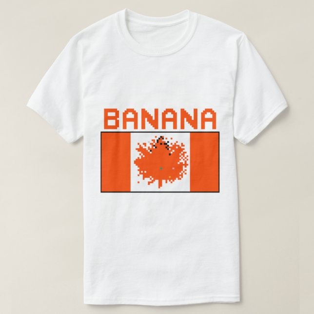 Banana Canada Ställe Flagga Meme Shirt T Shirt (Design framsida)