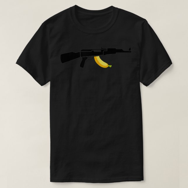 Banana Clip Gun Älskare Firearm, söt, lustig gåva  T Shirt (Design framsida)