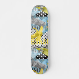Banana collage art mini skateboard bräda 18,5 cm