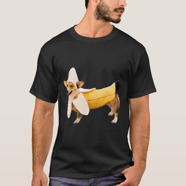 Banana Corgi 827 T Shirt (Framsida)