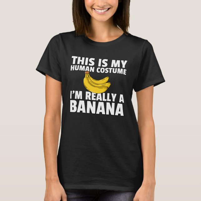 Banana Costume  Halloween Kids Men Women T Shirt (Framsida)