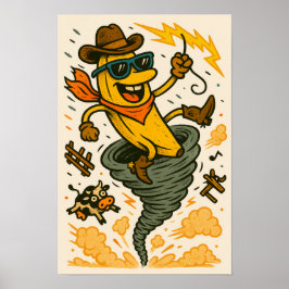 Banana Cowboy-Tornadot Poster