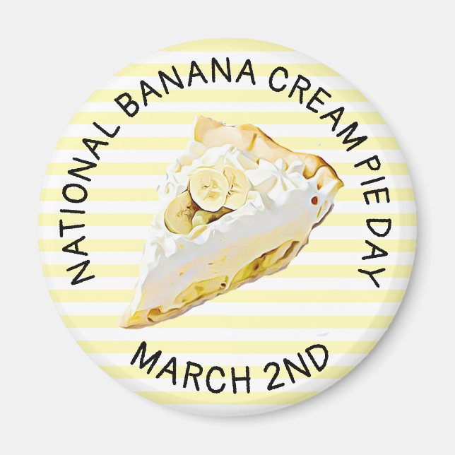 Banana Cream Paj-kylskåp, magnet (Framsidan)