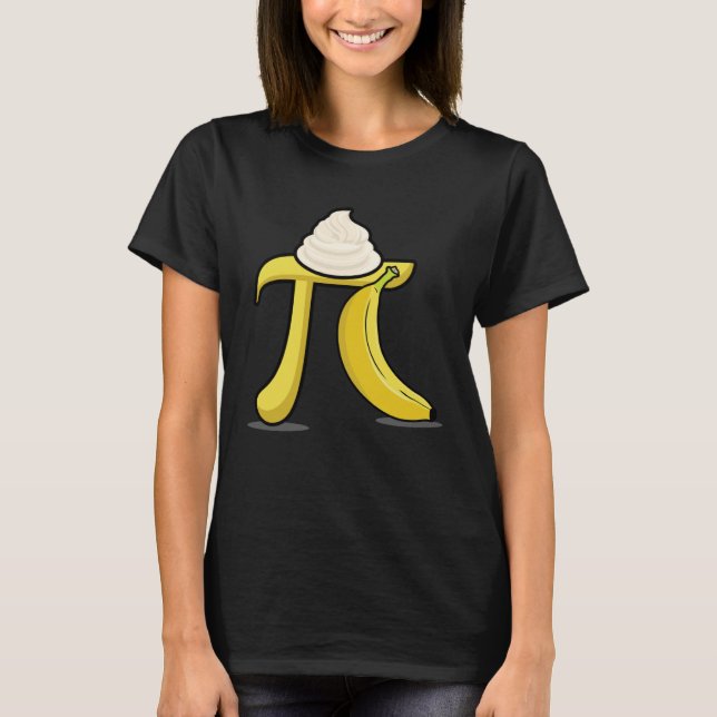 Banana Cream Pi  Pi Day Math Teacher T Shirt (Framsida)