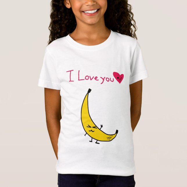 Banana Cute Baby Teckning T Shirt (Framsida)
