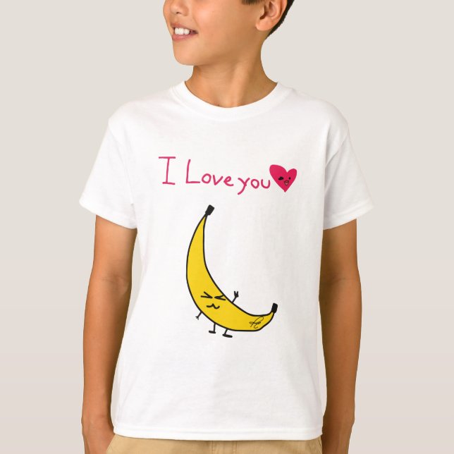 Banana Cute Baby Teckning T Shirt (Framsida)