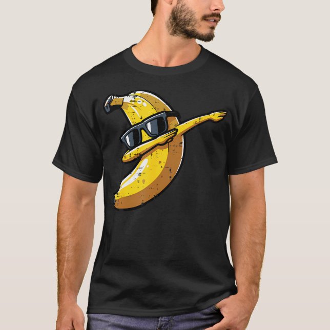 Banana Dab Sunglasses Cute Fruit Dance Boys Kids M T Shirt (Framsida)