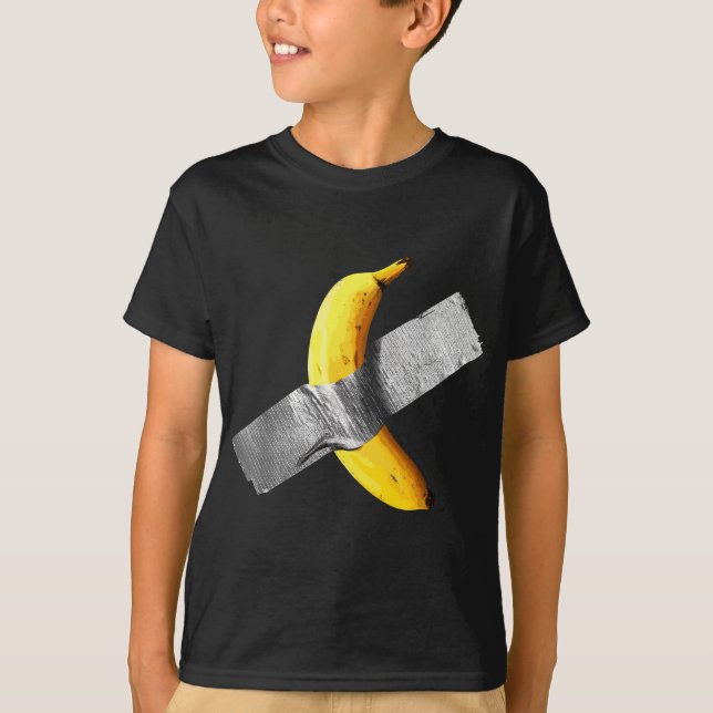 Banana Duct Tape Fine Art Parody Artistic Frui T Shirt (Framsida)