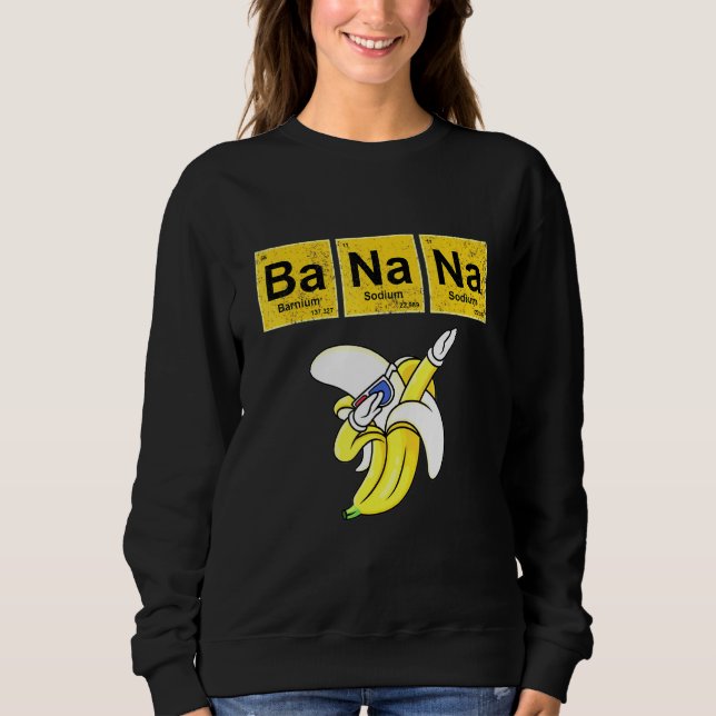 Banana Elemental Square Chemistry Science Lacher T Shirt (Framsida)