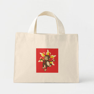 Banana Flower Monkey Blommigt Bag Mini Tygkasse