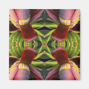 Banana Flower Mönster Magnet