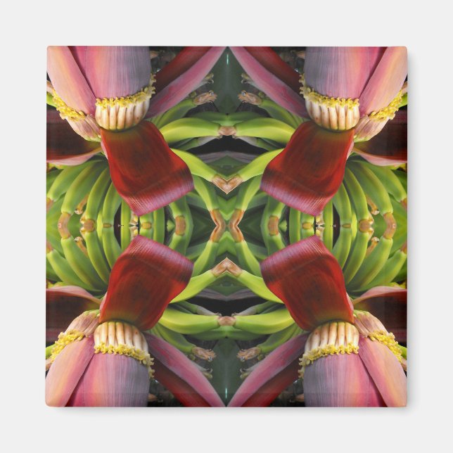 Banana Flower Mönster Magnet (Framsidan)