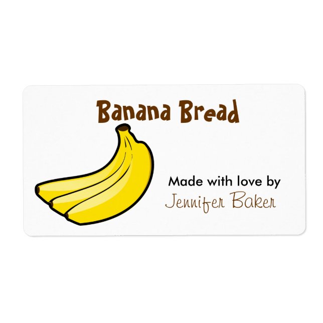 Banana Food Labels Fraktsedel (Framsidan)