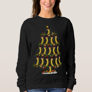 Banana Fruit Älskare Ljus Julafton Santa Banana Kr T Shirt