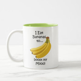 Banana Fruit Boost My Mood Funny Två-Tonad Mugg