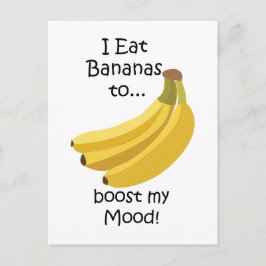 Banana Fruit Boost My Mood Funny Vykort