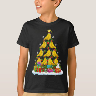 Banana Fruit Julafton Träd Lighting Santa Banana C T Shirt