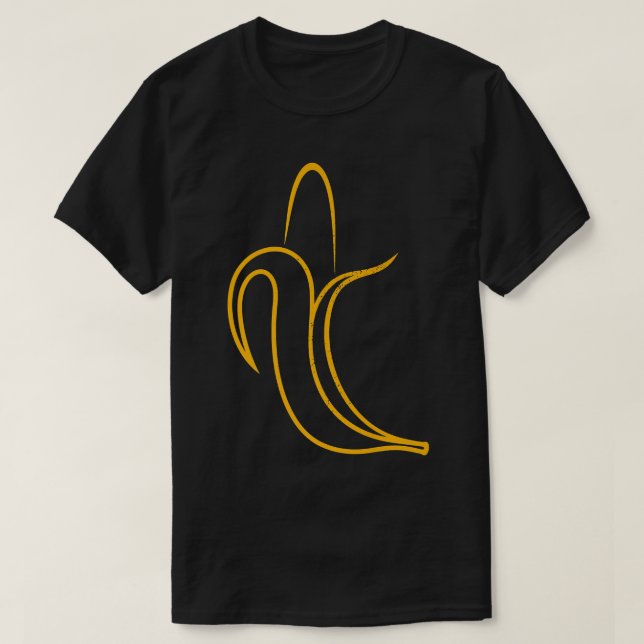 Banana Fruit Lover Minimalist Healthy Food Vegetar T Shirt (Design framsida)