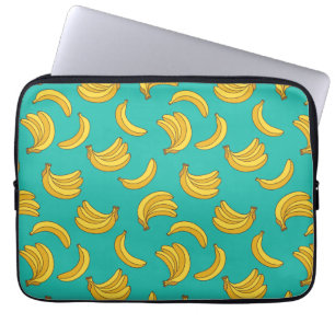Banana Fruit Roligt Mönster Laptop Fodral