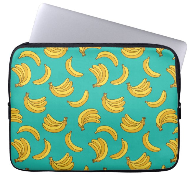 Banana Fruit Roligt Mönster Laptop Fodral (Framsidan)