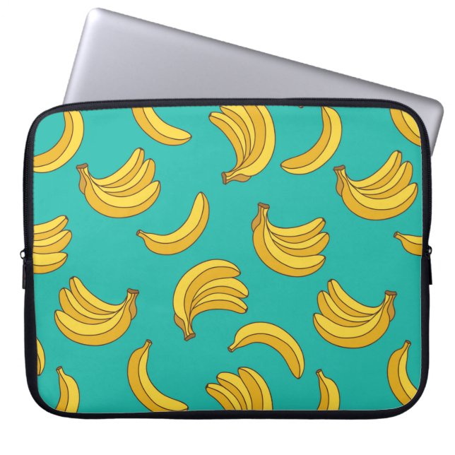 Banana Fruit Roligt Mönster Laptop Fodral (Framsidan)