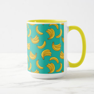 Banana Fruit Roligt Mönster Mugg