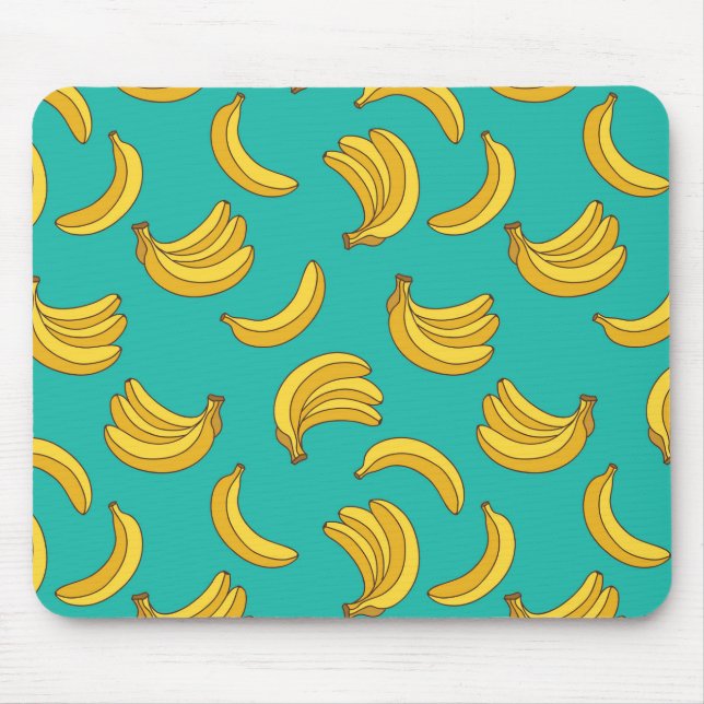 Banana Fruit Roligt Mönster Musmatta (Framsidan)